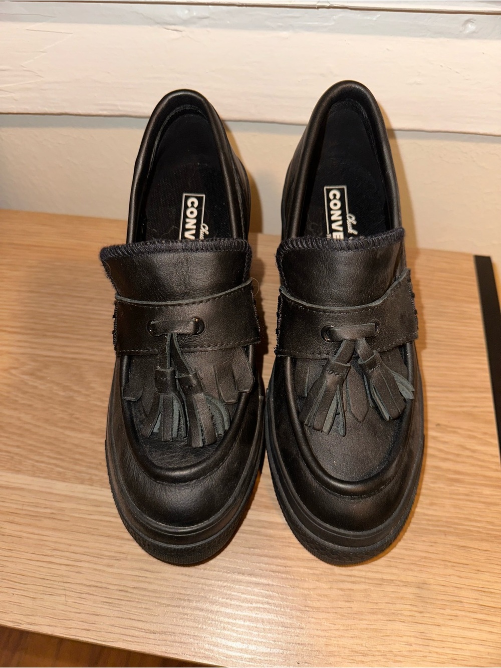 Converse Black Tassel Loafers Slip-On